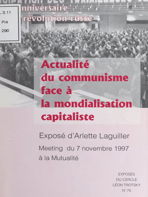 cover image of Actualité du communisme face à la mondialisation capitaliste